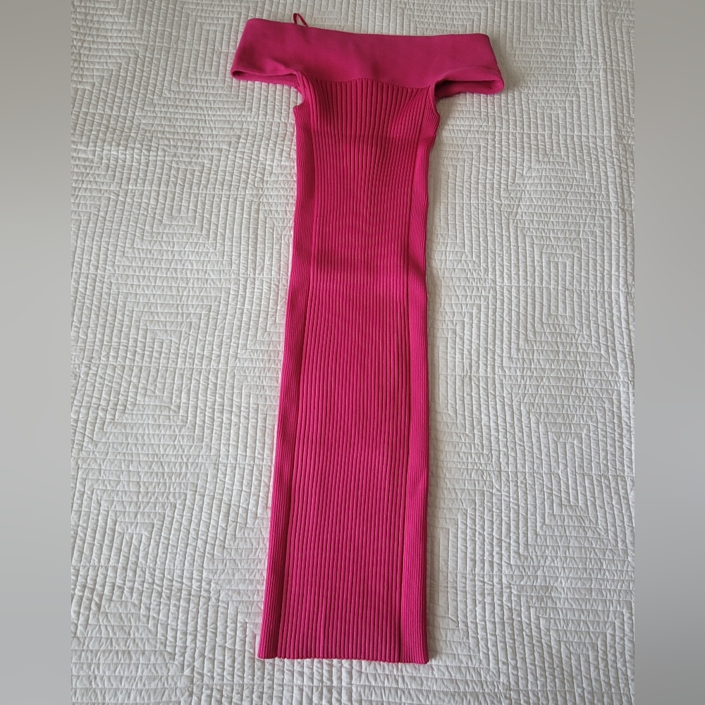 Ted Baker Fuchsia Ribbed Zip-Up Dress